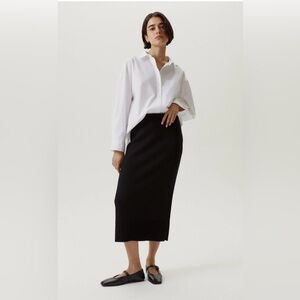 Industria Made in Italy 100% Wool Black Wrap Skirt IT42/US6